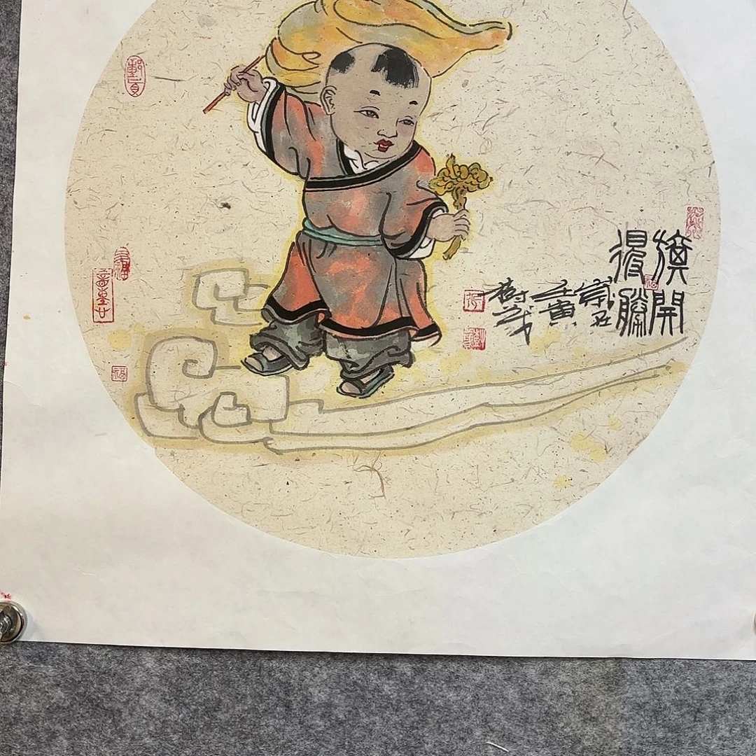 海***高国画手绘人物国画作品
