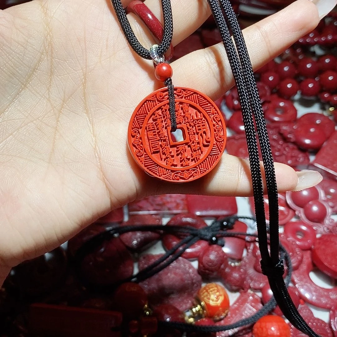 天然辰砂朱砂吊坠