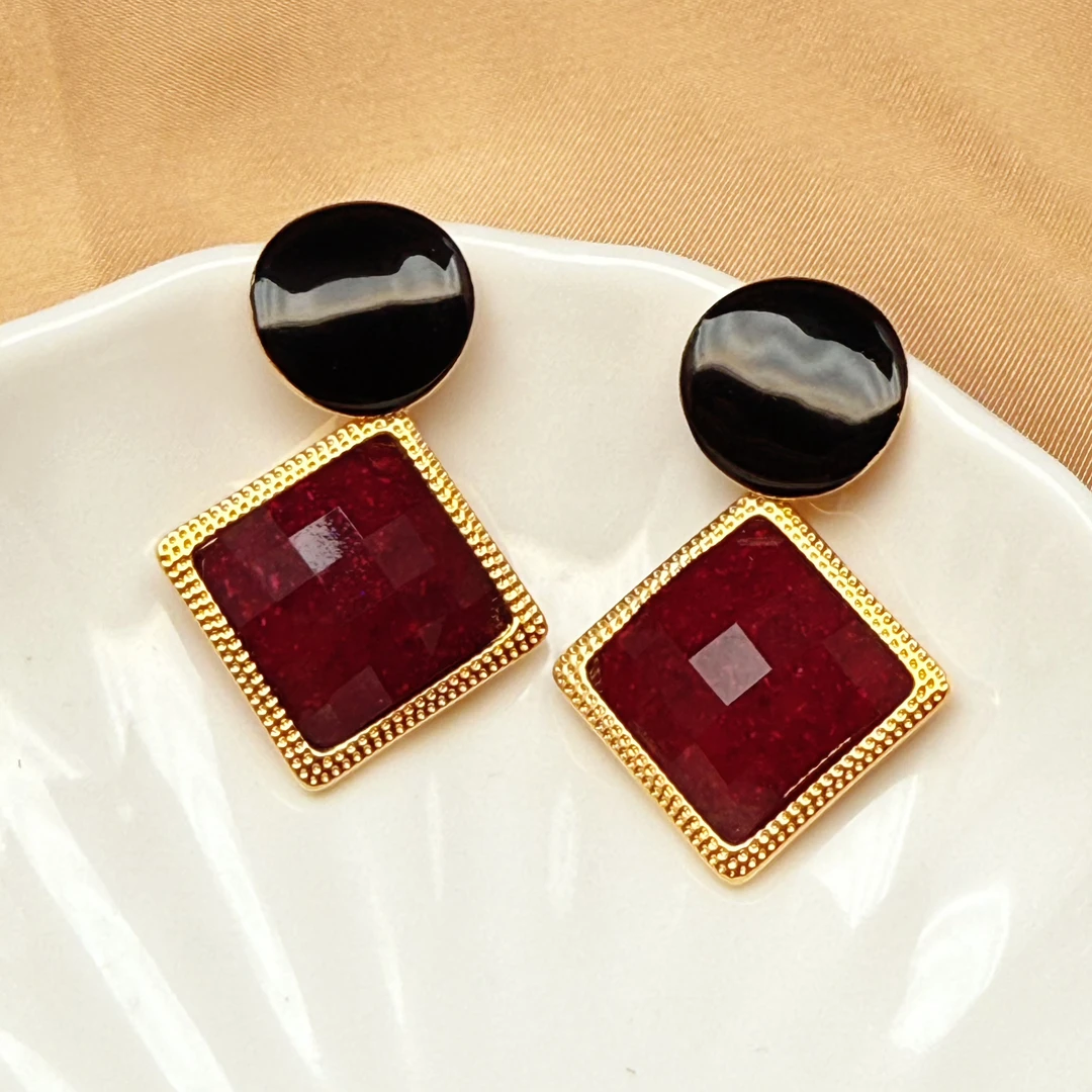 铜合金耳饰 T.Q【佳人如故】轻奢复古高级感气质耳环