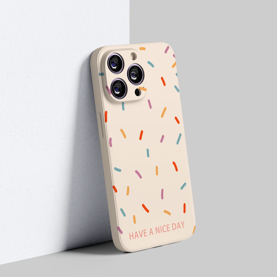 马卡龙色糖粒新款适用多机型的防摔菲林全包手机壳创意卡通彩色