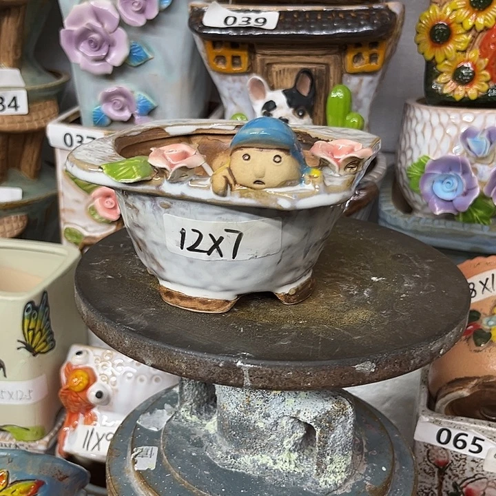 粗陶材质多肉花盆