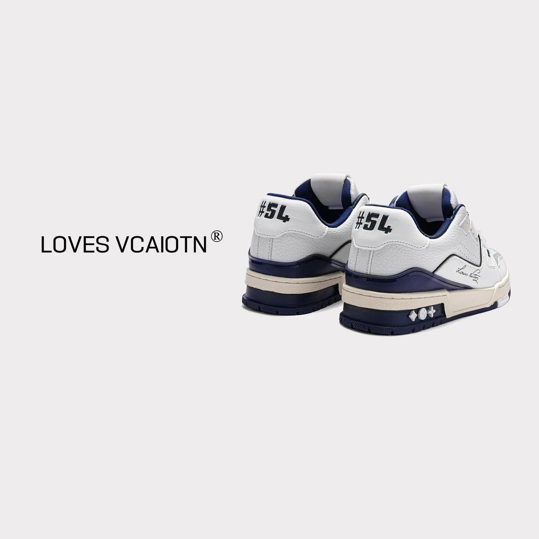 LOVES VCAIOTN设计师款·#54签名白蓝休闲时尚板鞋男女同款运动鞋