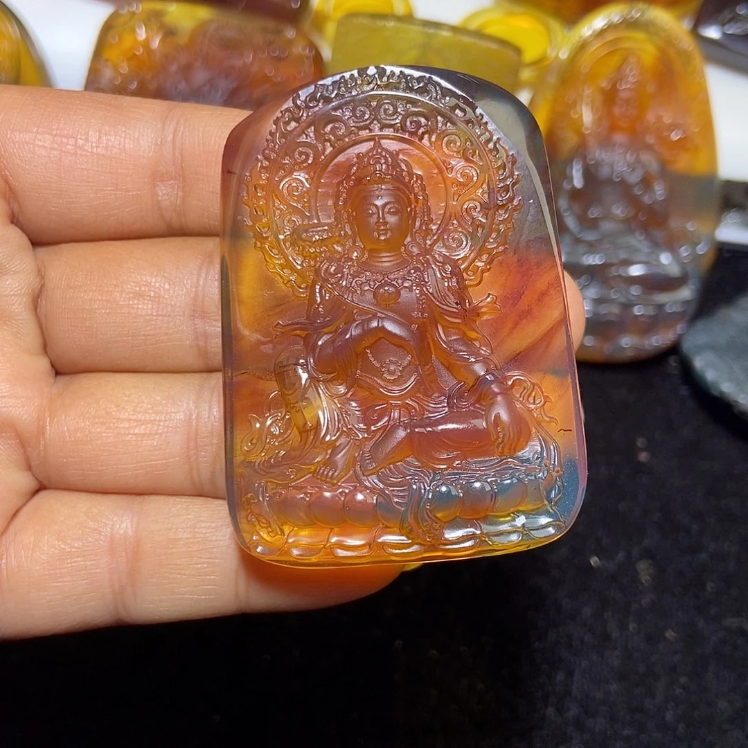 琥珀未镶嵌颈饰缅甸天然琥珀吊坠