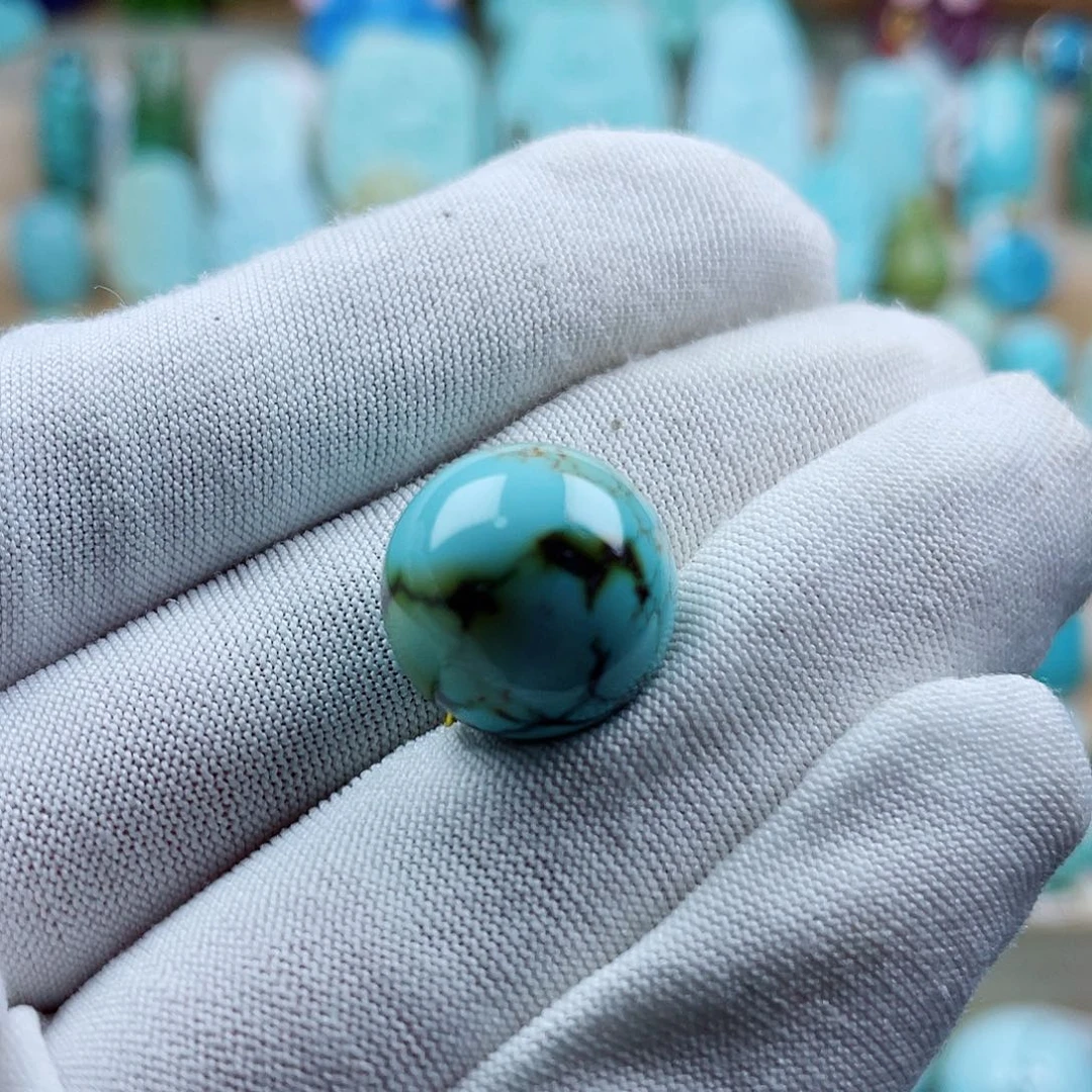 未镶嵌绿松石珠宝奇石15mm