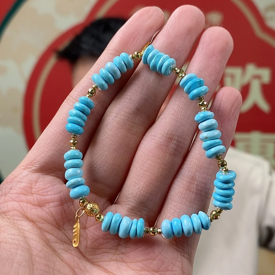 绿松石18K金镶嵌珠宝奇石