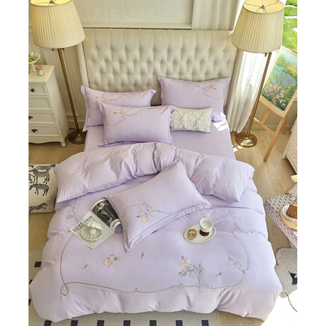 2005四件套床上用品浪漫满屋紫