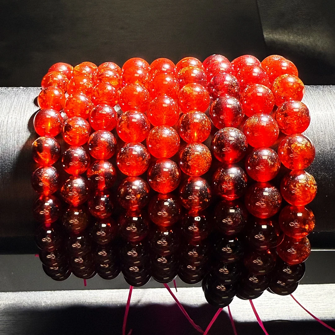 SJ341 芬达石榴石圆珠单圈手串-多样性发其一