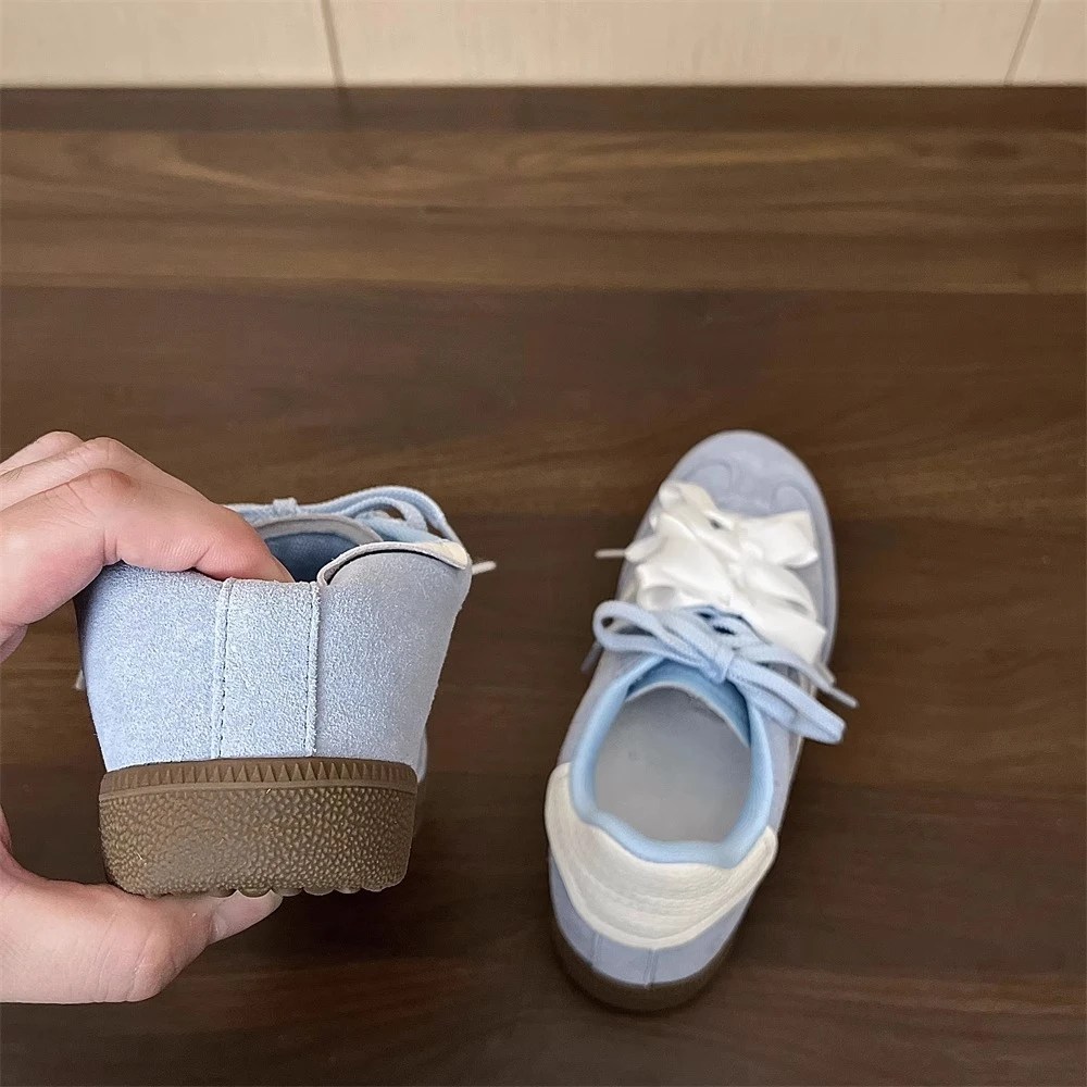 韩版小众丝带蝴蝶结阿甘女百搭鞋带休闲运动芭蕾德训鞋官方正版