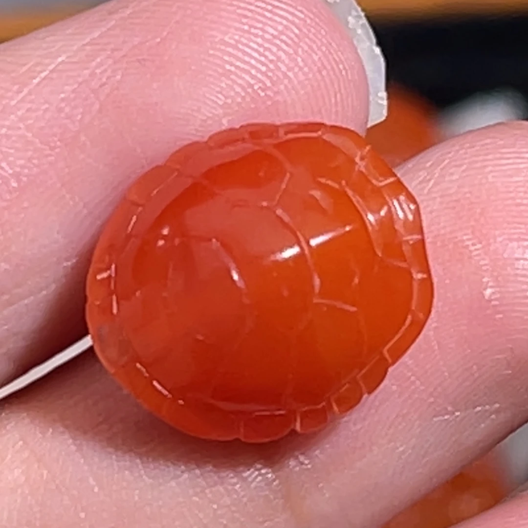 南红玛瑙未镶嵌龟甲13.2x14.8x8.3mm