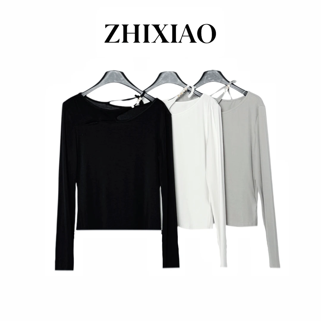 【ZHIXIAO】夏季新款：设计款长袖上衣25296