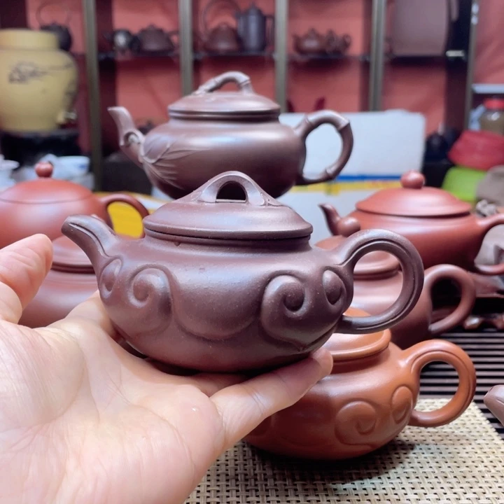 茶壶紫砂紫泥半手工制作