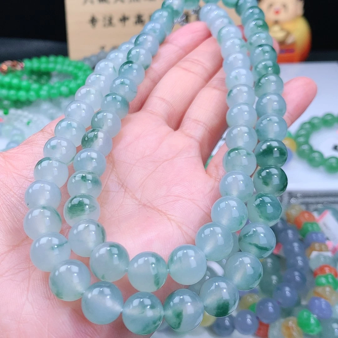 翡翠手链未镶嵌卡10mm