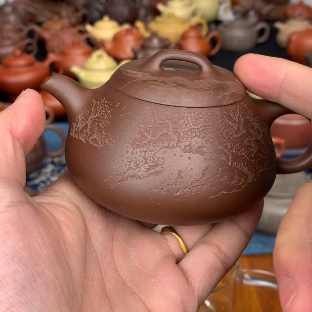 紫砂茶杯肚原矿紫砂