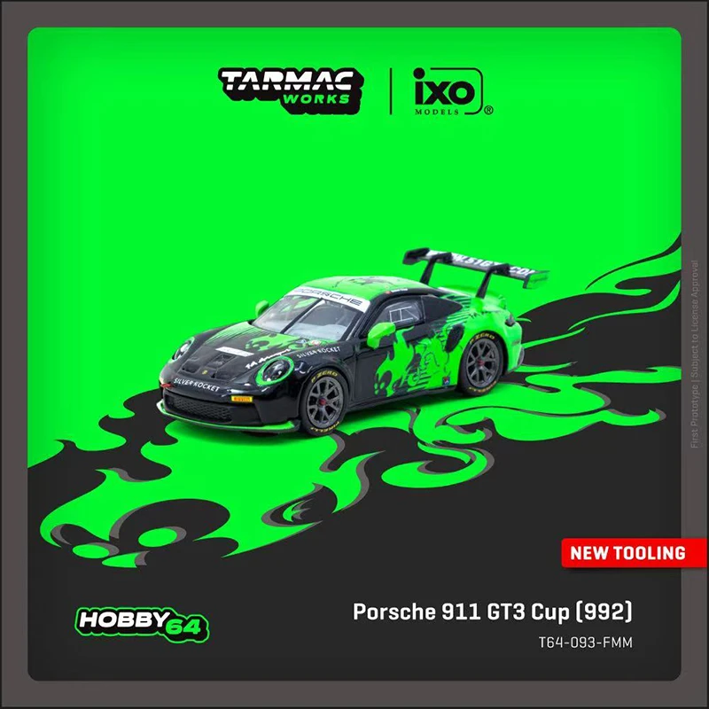 Tarmac Works 1:64 保时捷911 GT3 Cup (992) 火猴Motorsport车模