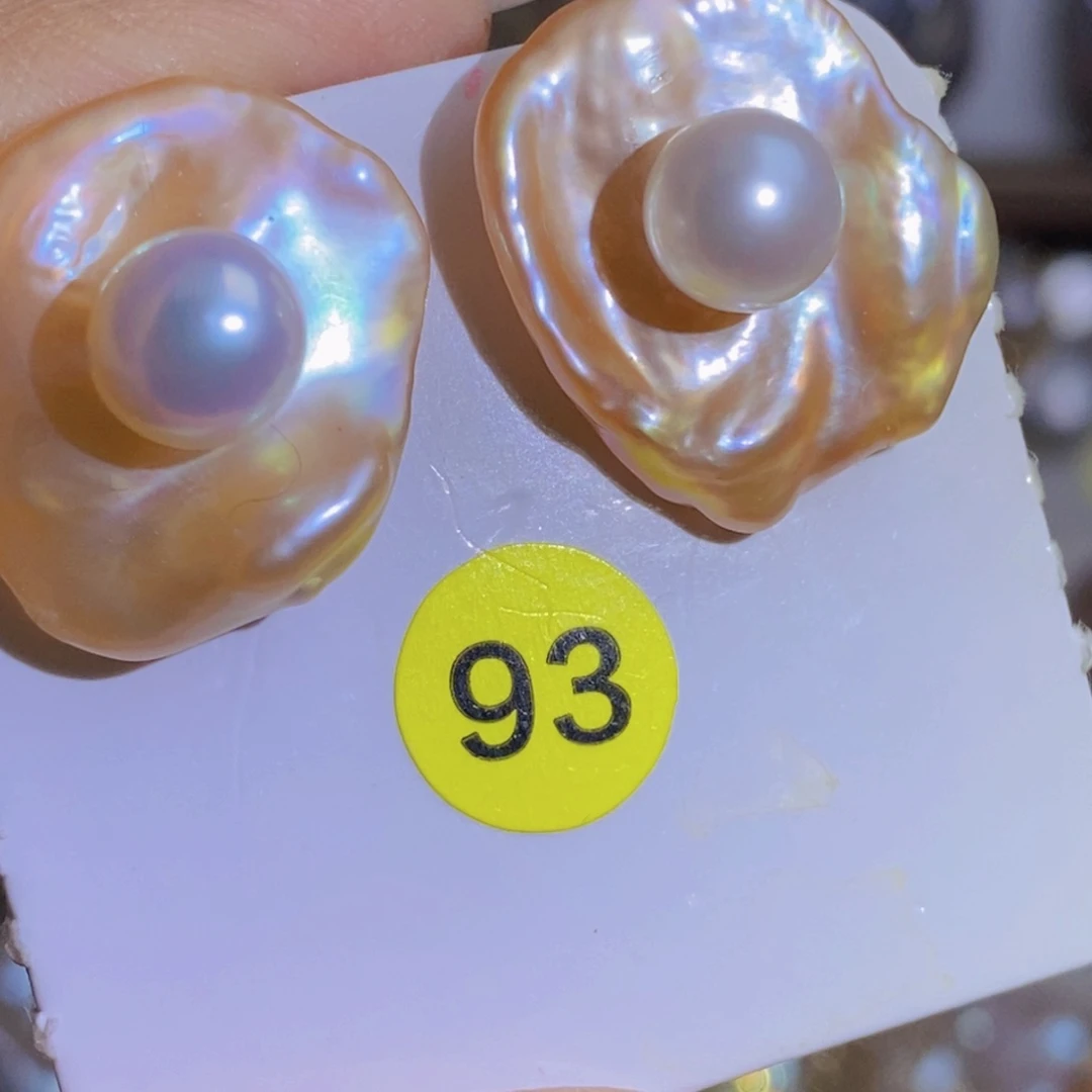 银S925镶嵌天然淡水珍珠淡水珍珠