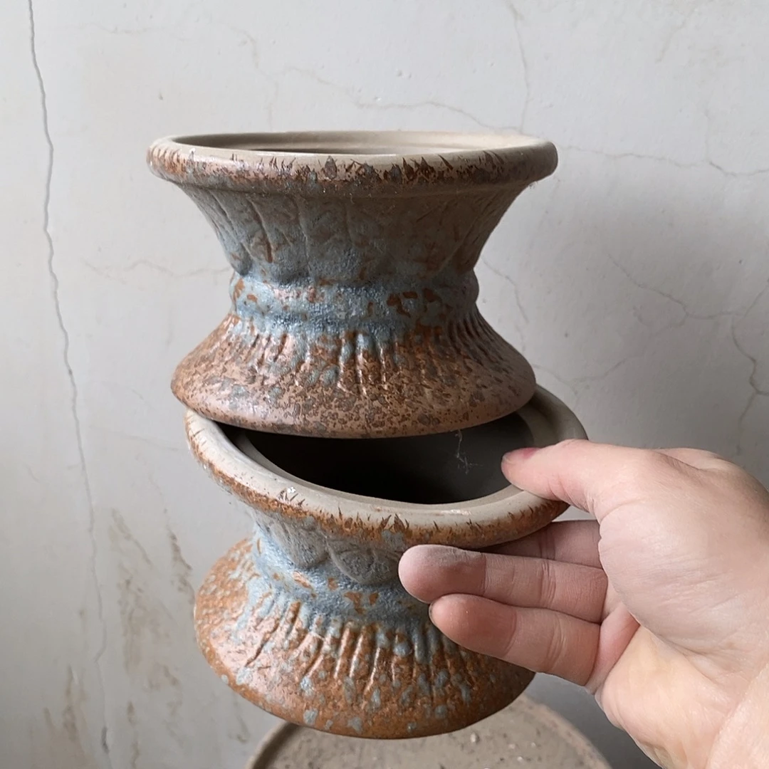 醉***仙杯子陶盆有孔 瑕疵介意勿拍