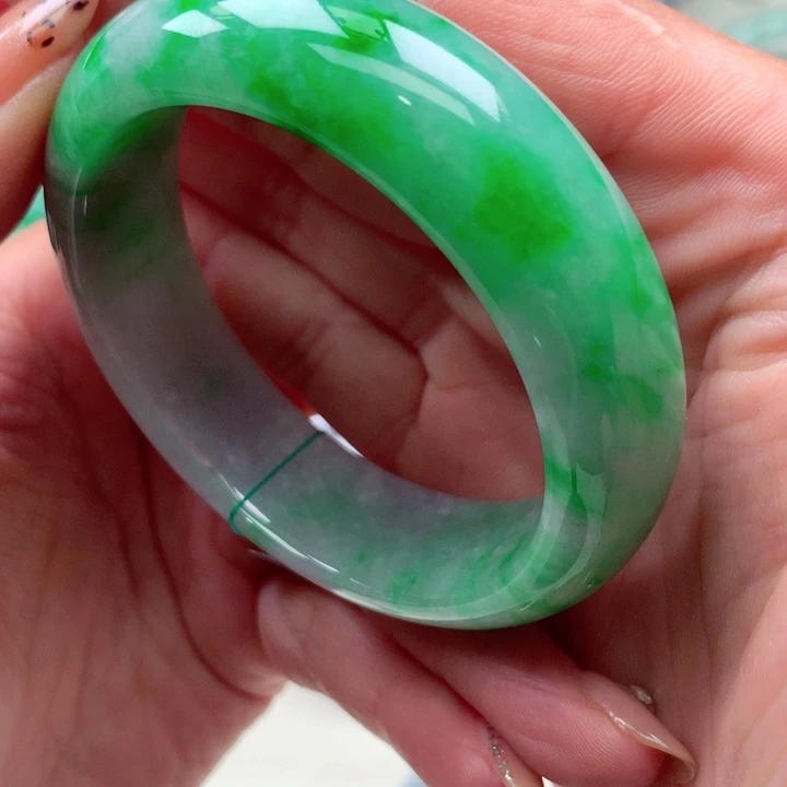 日***_翡翠未镶嵌手镯付定金20000元未付尾款19800