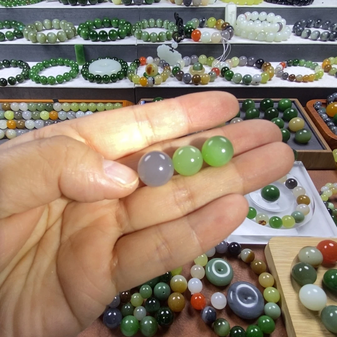 ****夏和田玉散珠卡12烟紫加卡10绿色