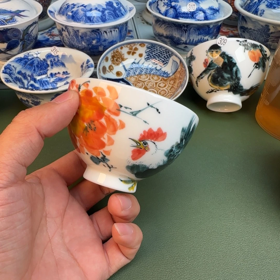 陶纯手工纯手绘茶具308