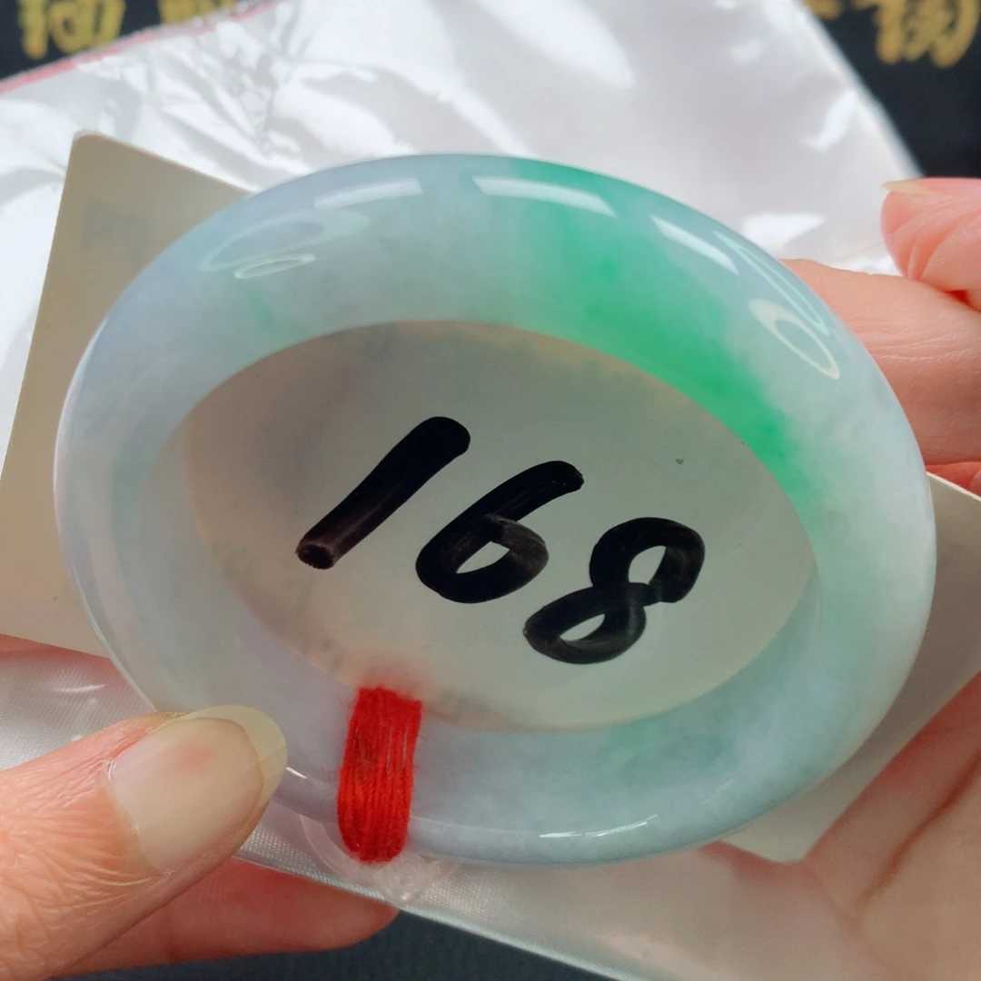 未镶嵌手镯翡翠正圈老糯春彩阳绿