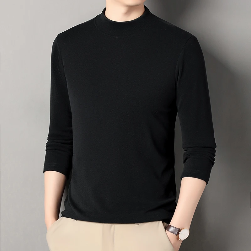 【屿庭保罗】男女同款简约圆领卫衣双面绒内搭打底长袖T薄款男士