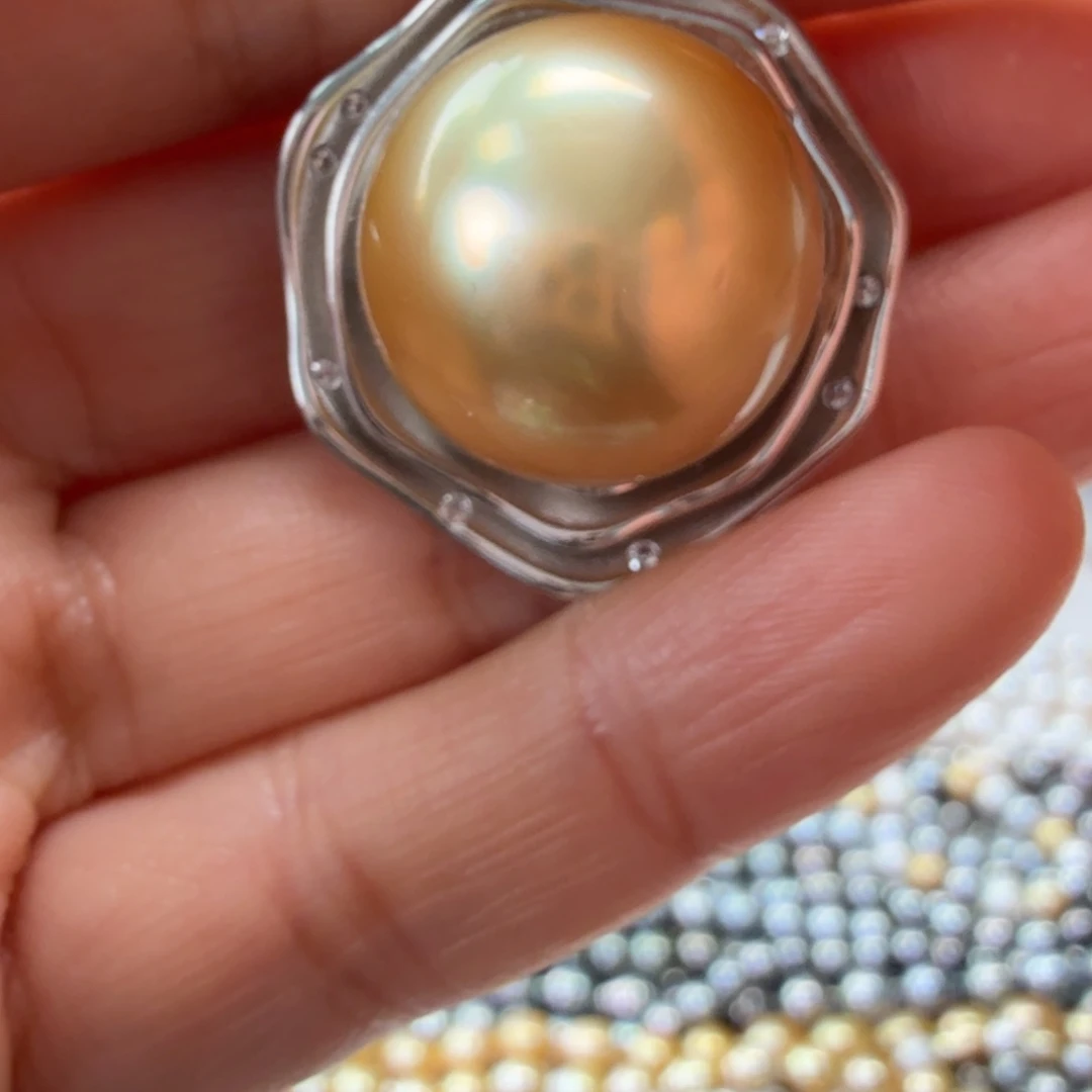 银S925镶嵌颈饰海水珍珠