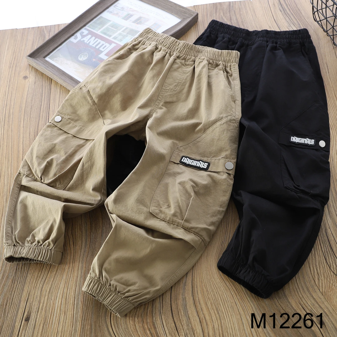 【MIEVE DUCK】秋款儿童休闲工装裤时尚百搭中大童宽松长裤12261