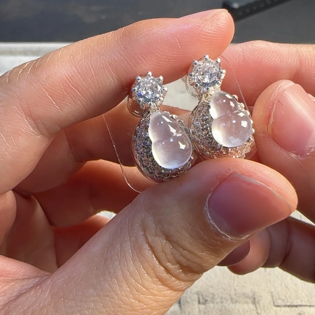 翡翠未镶嵌耳饰翡翠