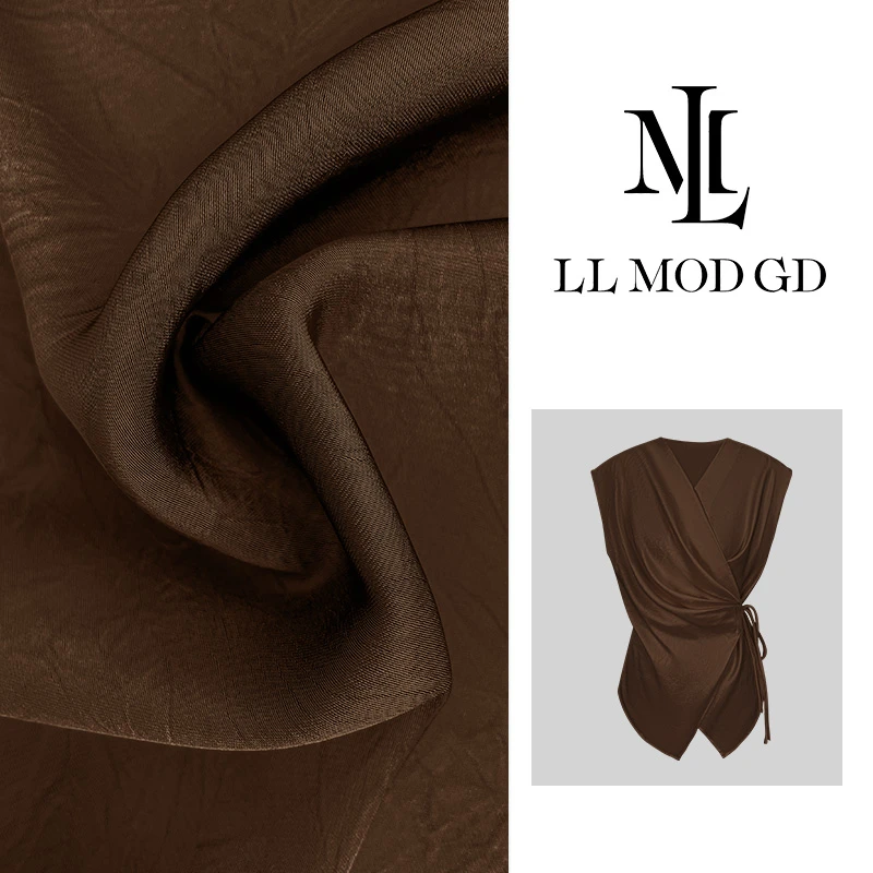 LL·MOD·GD【苏苏】夏装新款简约无袖显瘦上衣纯色系带T恤XR-251182