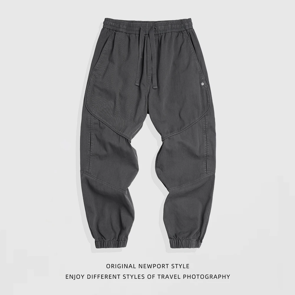 2025新款日系重磅水洗工装裤男宽松直筒美式休闲裤子秋冬