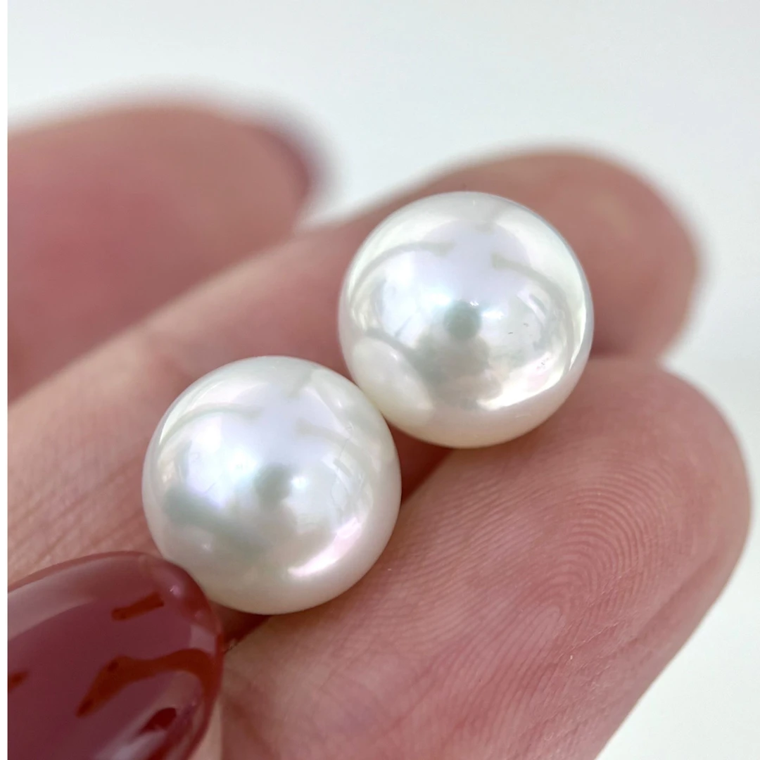 【凝脂】9-15mm 2A极光澳白裸珠海水珍珠对珠超高性价比