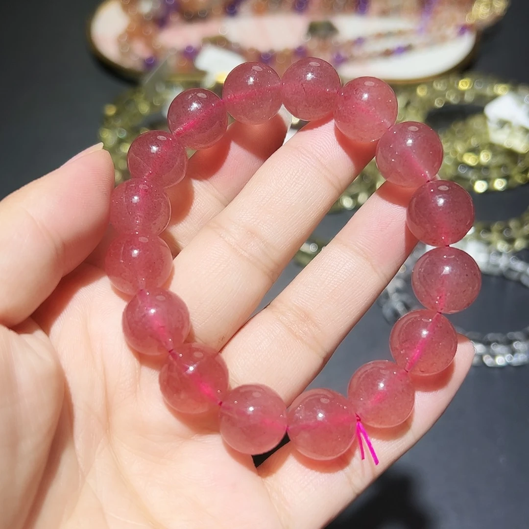未镶嵌手链水晶星光草莓晶14毫米2号