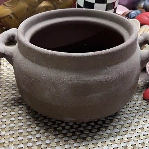 微瑕，明火，口径19高度14无盖变形，把子有裂痕3L