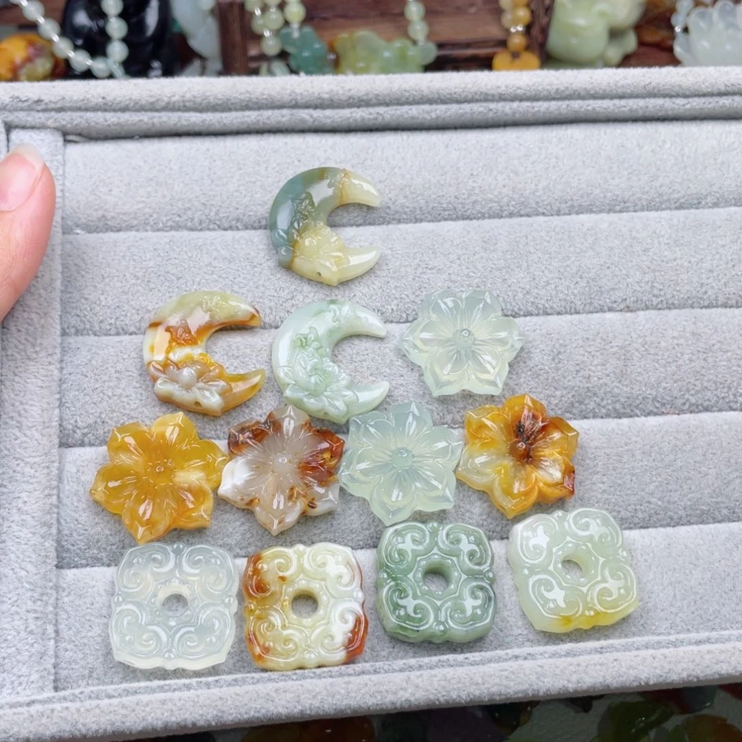 零***落蛇纹石玉未镶嵌颈饰