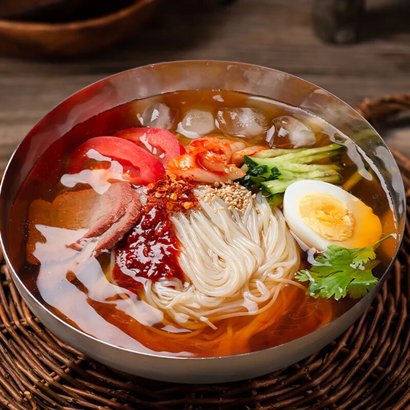 正宗小麦荞麦东北大冷面延吉酸甜速食真空袋装带汤料410g*5