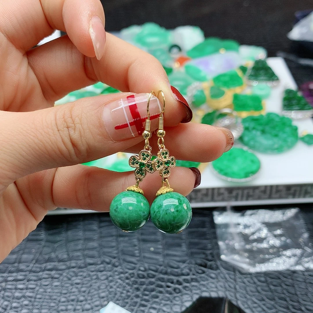 【闪购商品】翡翠耳饰未镶嵌，