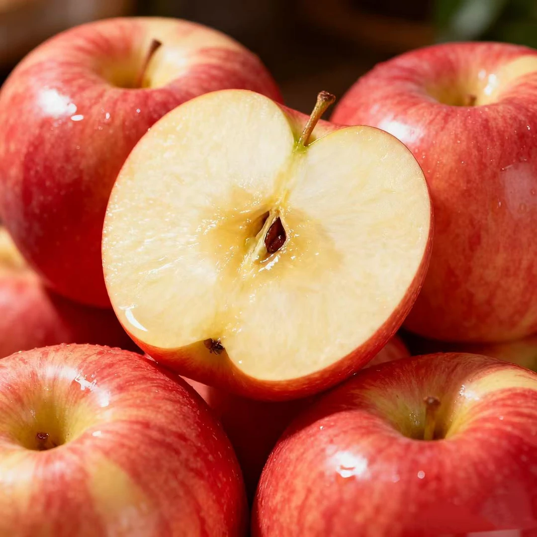 山东烟台红富士苹果现摘现发脆甜多汁皮薄爽口