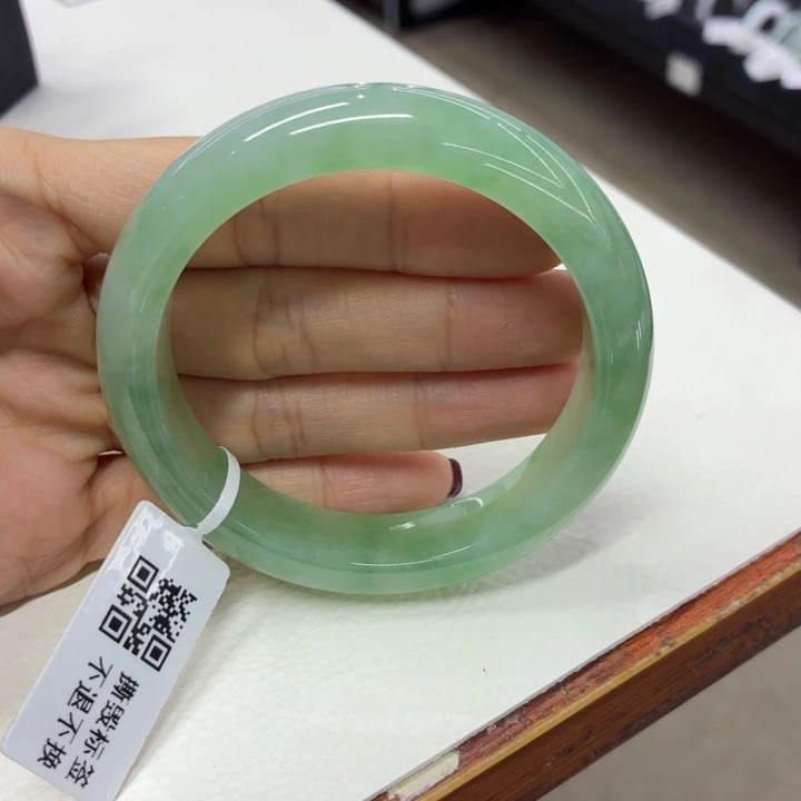 未镶嵌手镯翡翠缅甸翡翠手镯55.5