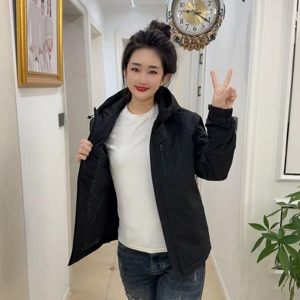 2025秋冬季新款男士高级感休闲连帽夹克棉服外套百搭时尚8833