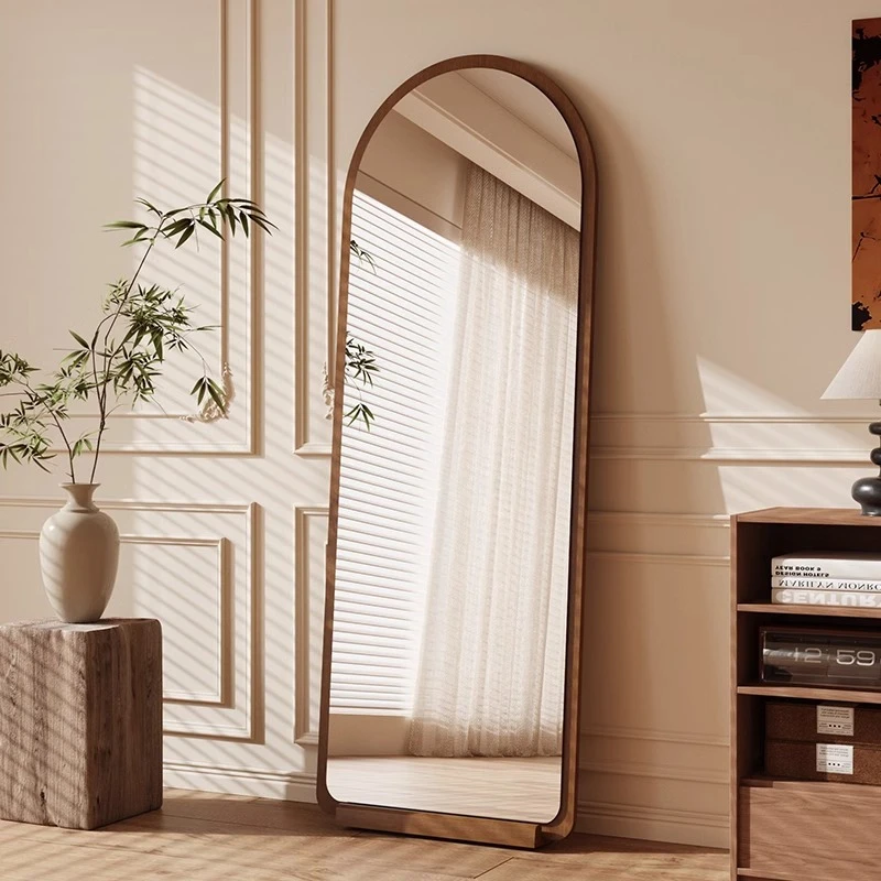 中古全身穿衣镜复古高级感落地镜挂墙家用卧室可挂可立试衣大镜子