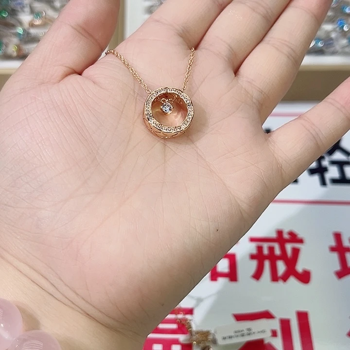 莫桑石铜合金SM K枚香香棱形格吊坠