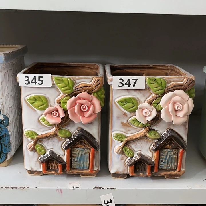 紫砂花盆粗陶材质多肉花盆