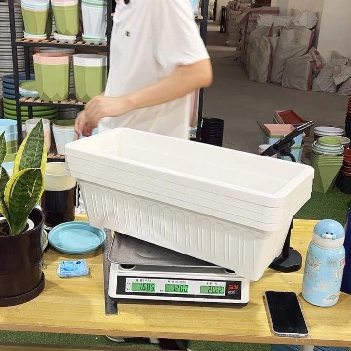 微瑕竖纹菜盆长55宽25高17白色无托4只