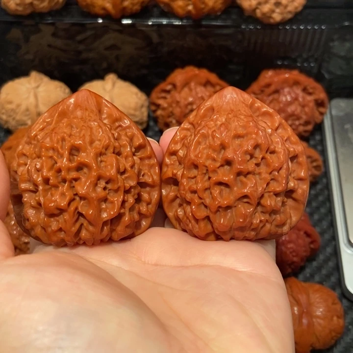 摩***e文玩核桃把件48.3尺寸官帽1711