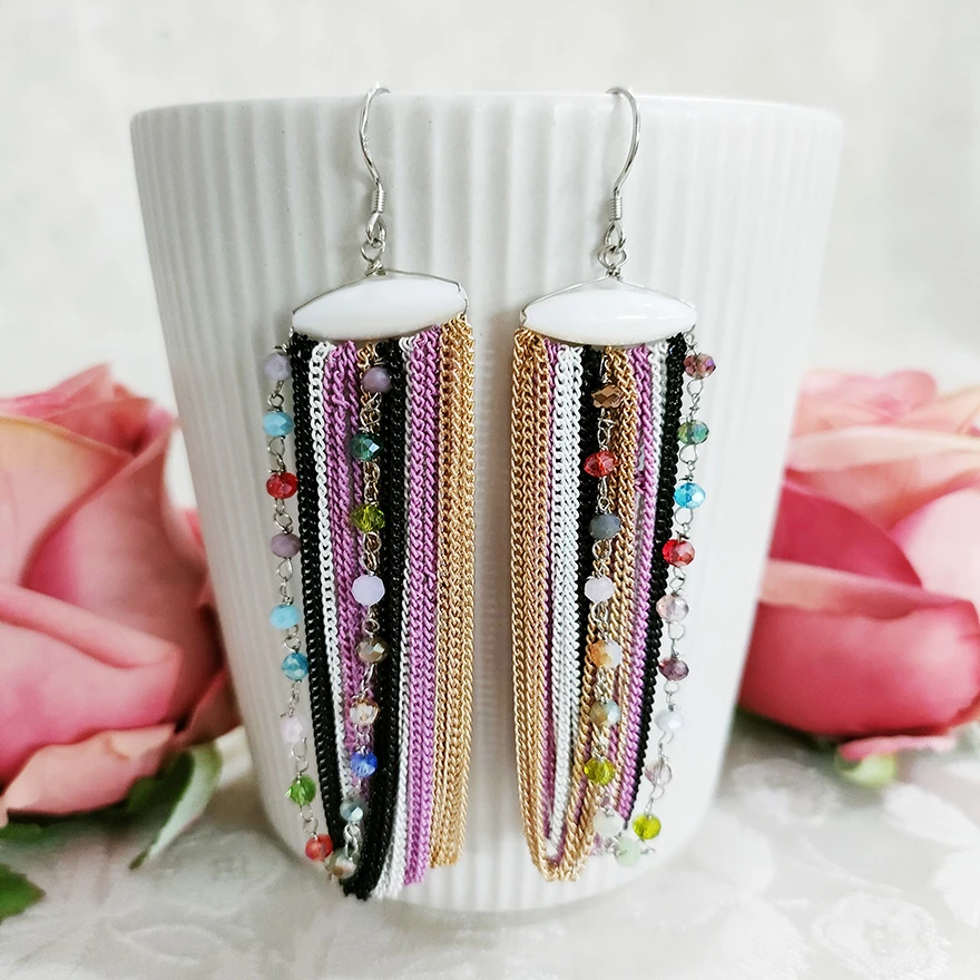 铜合金耳饰 民族风纯手工气质流苏耳环2462