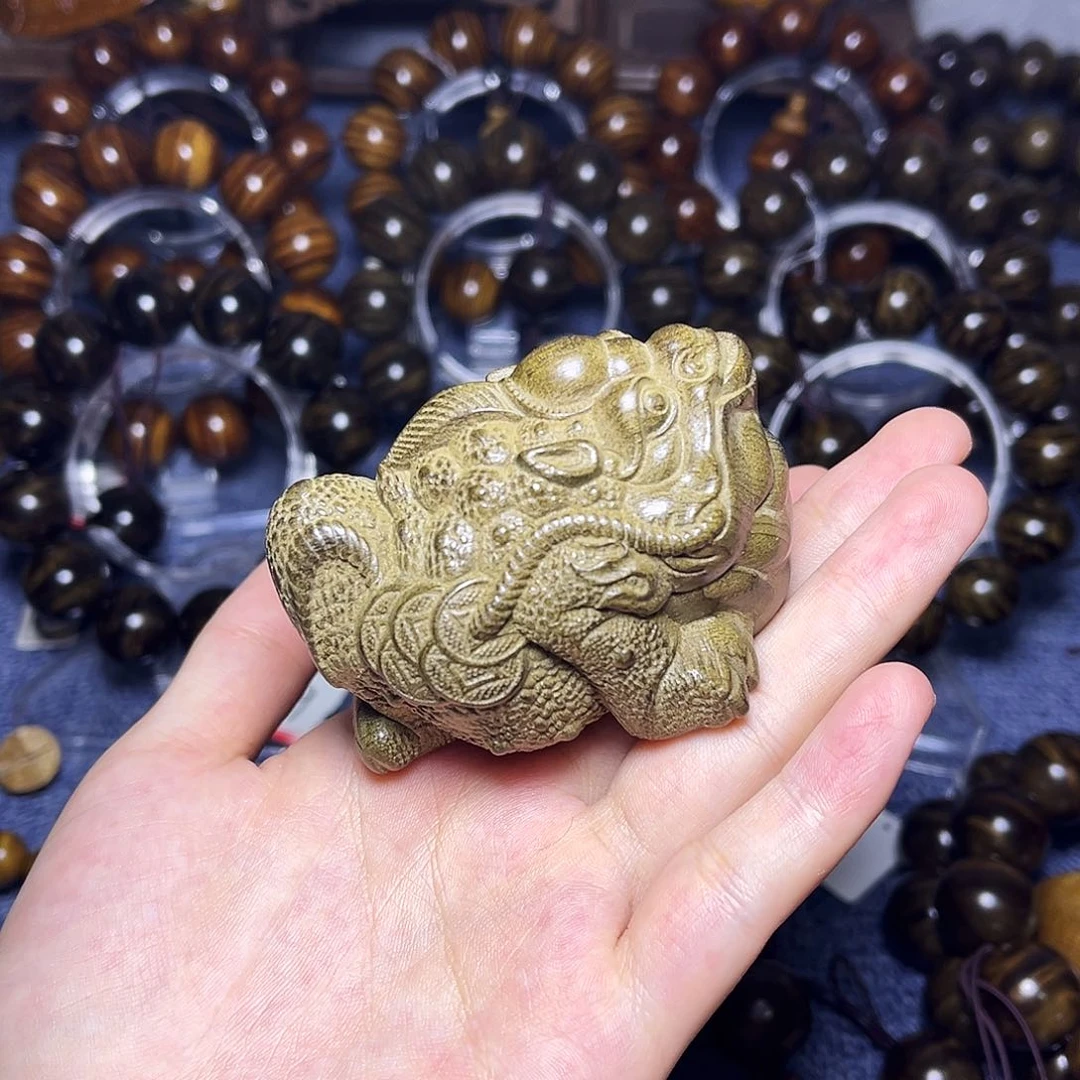 金丝楠手串/手链阴沉手把件金蟾