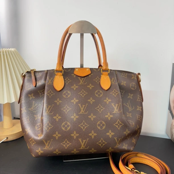 95新 LouisVuitton/路易威登 小号老花饺子手提斜挎包ys