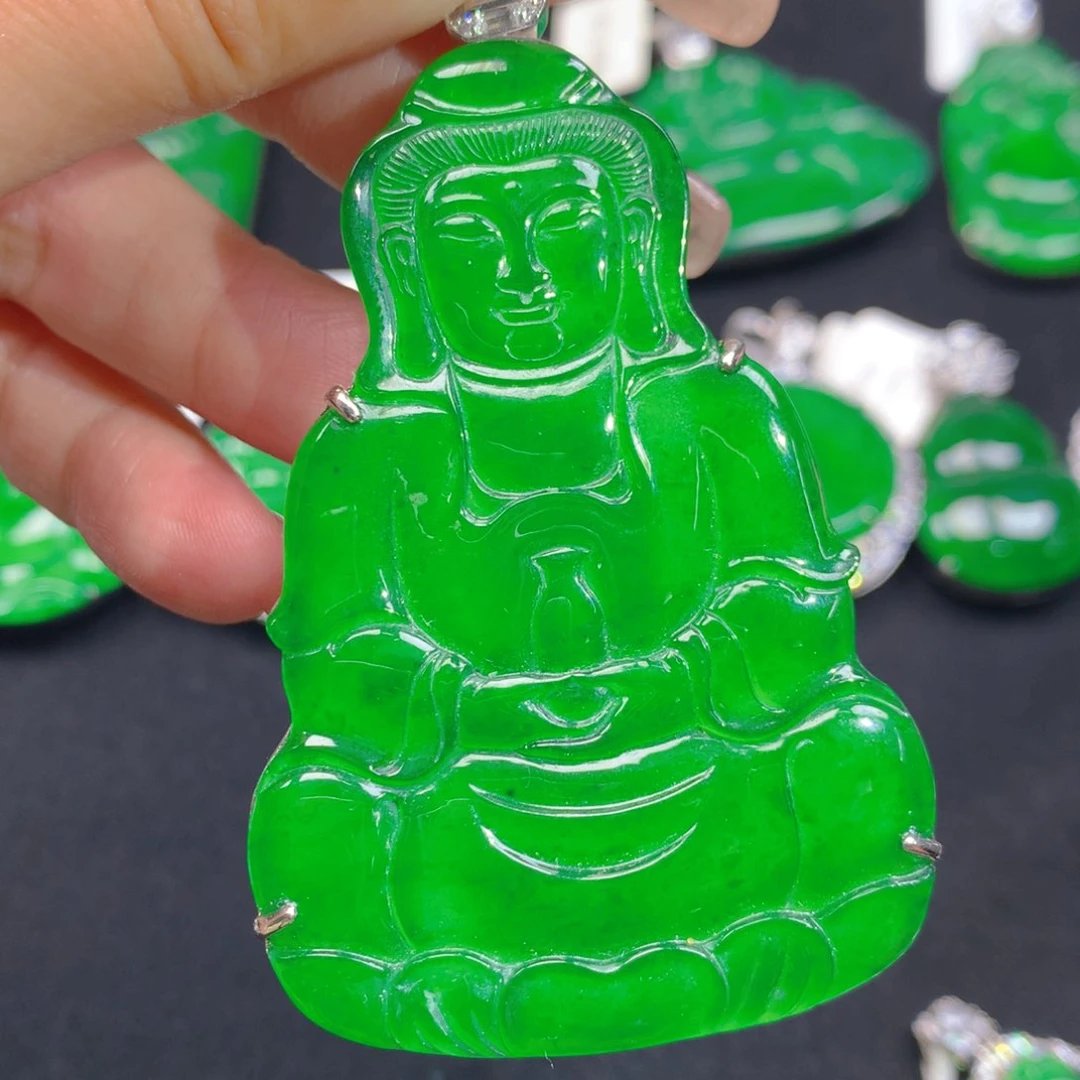 翡翠颈饰银S925镶嵌11111111