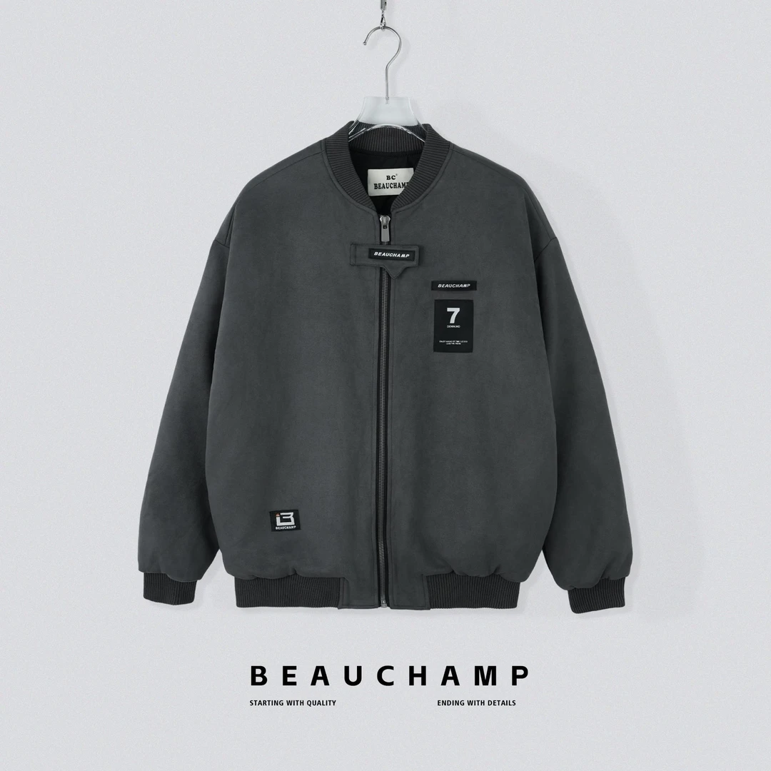 Beau champ品牌 美式复古夹克外套男春秋季潮牌宽松棒球服 6088#