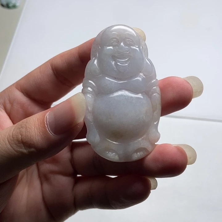 翡翠未镶嵌颈饰站佛3